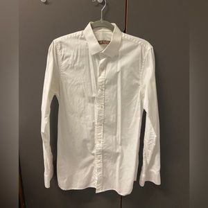 White Tailored Button Down Shirt for Men